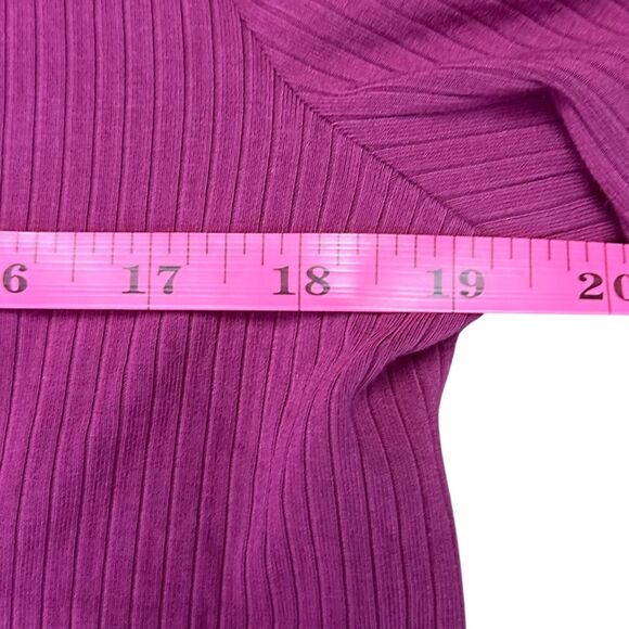 Splendid Women's Ribbed Long Sleeve Crew Neck Top Pink Size XXL. NEW - Picture 4 of 8